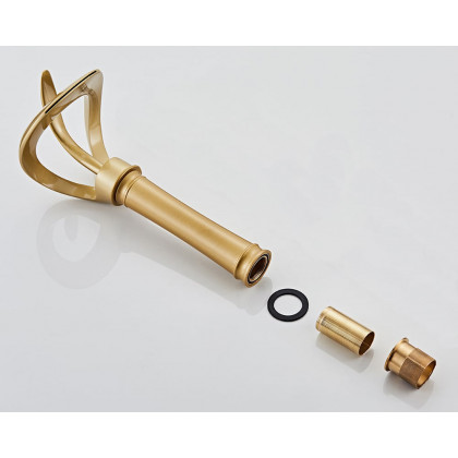 HMR Modern Elegant Waterfall Bathroom Vessel Sink Faucet Single Handle Solid Brass - Gold