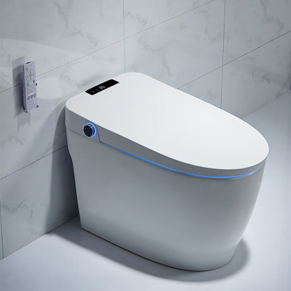 HMR - Set of 2 Floor Mounted Self Clean Smart Toilet Tankless Automatic Toilet
