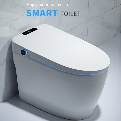 HMR - Set of 2 Floor Mounted Self Clean Smart Toilet Tankless Automatic Toilet