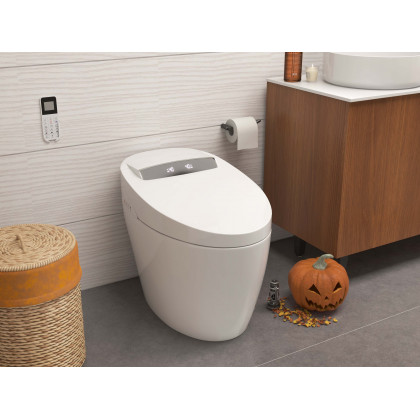 HMR - 59" Teak Wood Freestanding Double Bathroom Vanity with Top Vessel Sink
