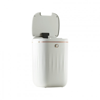 HMR - Automatic Touchless Motion Sensor Trash Can White Smart Garbage Can for Bathroom Kitchen