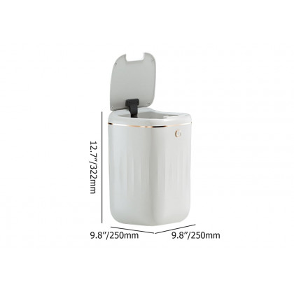 HMR - Automatic Touchless Motion Sensor Trash Can White Smart Garbage Can for Bathroom Kitchen