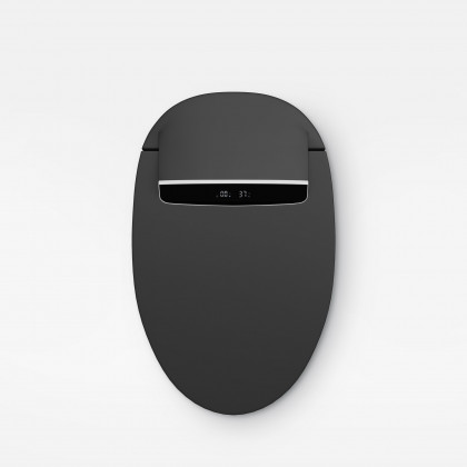 HMR Smart Bidet Toilet with Auto Open/Close Lid - Black, 1.28 GPF