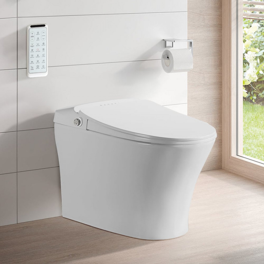 HMR - Tankless Smart Set of 2 Floor Mounted Automatic Toilet Self Clean Smart Toilet