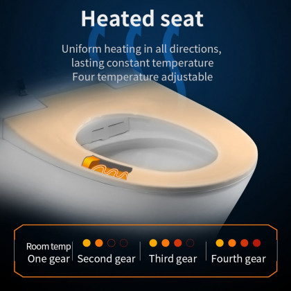 HMR - Tankless Smart Set of 2 Floor Mounted Automatic Toilet Self Clean Smart Toilet