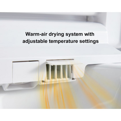 HMR Set of Two Automatic Wall-Mounted Smart Bidet Toilet with In-Wall Tank White 1.58 GPF - White