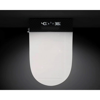HMR Set of Two Automatic Wall-Mounted Smart Bidet Toilet with In-Wall Tank White 1.58 GPF - White