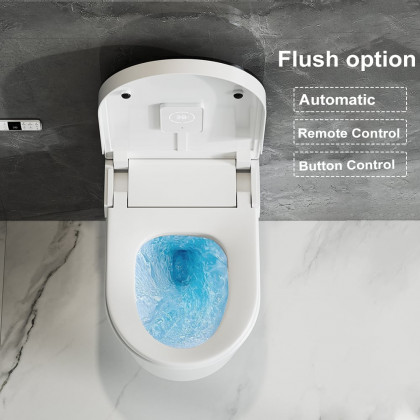 HMR - Automatic Wall-Mounted Smart Bidet Toilet with UV Sterilization Feature 1.58 GPF