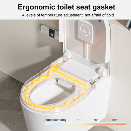 HMR - Automatic Wall-Mounted Smart Bidet Toilet with UV Sterilization Feature 1.58 GPF