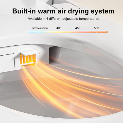 HMR - Automatic Wall-Mounted Smart Bidet Toilet with UV Sterilization Feature 1.58 GPF
