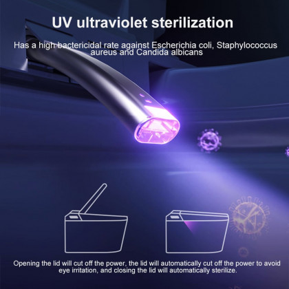 HMR - Automatic Wall-Mounted Smart Bidet Toilet with UV Sterilization Feature 1.58 GPF