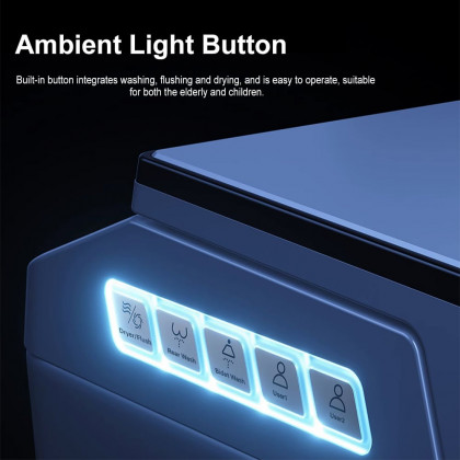 HMR - Automatic Wall-Mounted Smart Bidet Toilet with UV Sterilization Feature 1.58 GPF