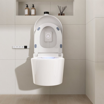 HMR - Automatic Wall-Mounted Smart Bidet Toilet with UV Sterilization Feature 1.58 GPF