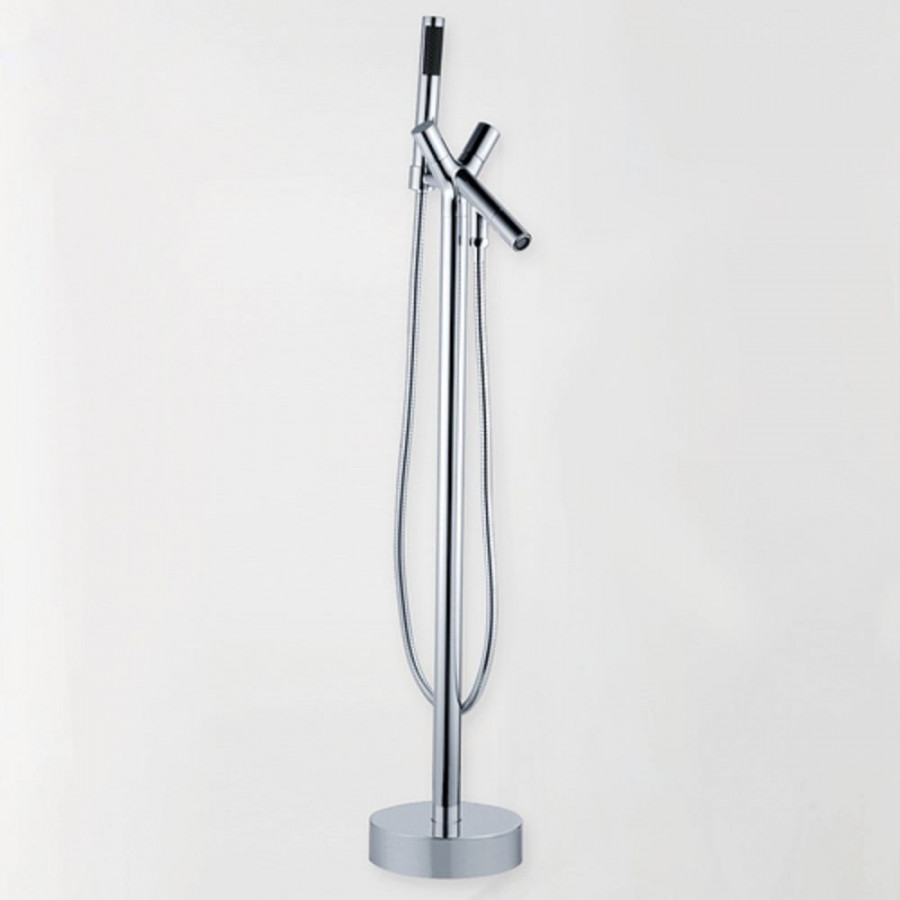 HMR - Modern Chrome Waterfall Bathroom Tub Faucet with Handheld Spray Solid Brass