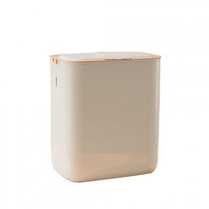 HMR - Rectangular Bathroom Touchless Sensor Trash Can Garbage Can with Lid