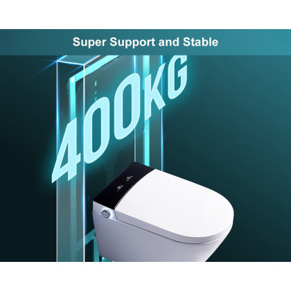 HMR Set of Two Automatic Wall-Mounted Smart Bidet Toilet with In-Wall Tank - White & Black