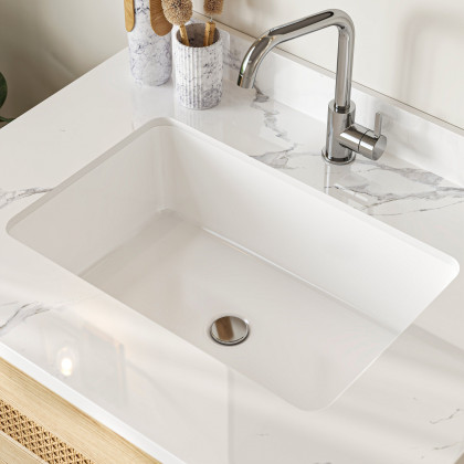 HMR - Bathroom Vanity Set 29.9" Modern Freestanding Sintered Stone Bathroom Vanity with Sink