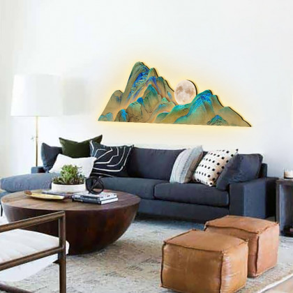 HMR - 39.4"LED Creative Irregular Mountain Light Wall Decoration Abstract Living Room Decor