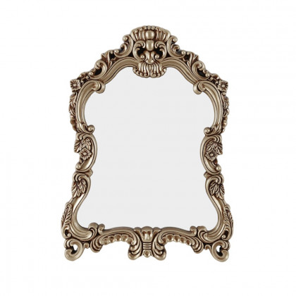 HMR - Large Vintage Arch French Shield Wall Mirror Decor 19th Century Champagne Gold Art