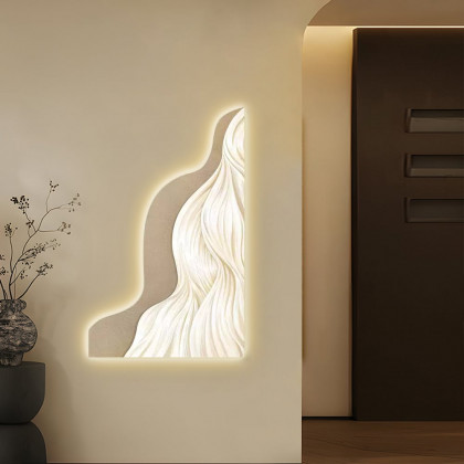 HMR - 39.4" Modern Wall Art Home Decor Built-in LED Lights