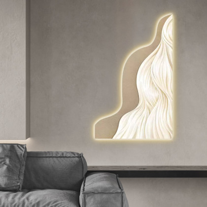 HMR - 39.4" Modern Wall Art Home Decor Built-in LED Lights