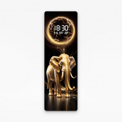 HMR - Modern Elephant Home Decor Digital Wall Clock with LED