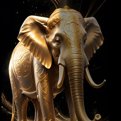 HMR - Modern Elephant Home Decor Digital Wall Clock with LED