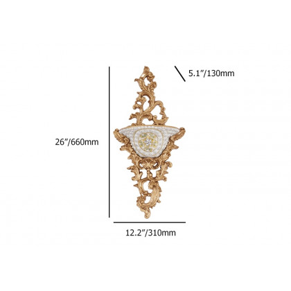 HMR - Shinely 26" European Retro Resin Wall Mount Flower Vase Decor Art Living Dining Room