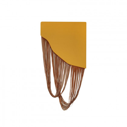 HMR - 3D Modern Yellow Geometric Abstract Wood & PU Leather Wall Decor Art Living Room Bedroom