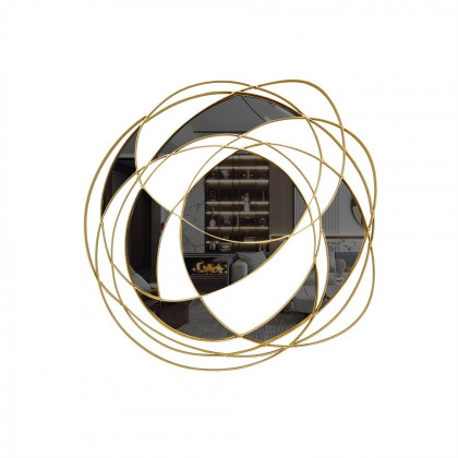 HMR - Modern Abstract Gold Twisted Metal & Stainless Steel Wall Decor Art Living Room Bedroom