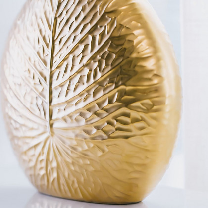 HMR - Bronze Gold Luxury Artificial Plants in Vase Creative Ceramic Vase Artificial Plants Set