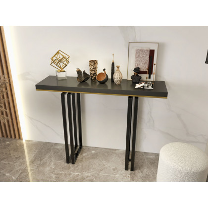 HMR - Modern Gold Metal 3D Geometry Ornament Figurine Sculpture Decor Art with Crystal Stand