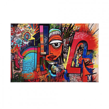 HMR - Abstract Geometric People Colorful Graffiti Wall Art Decor Canvas Prints Living Room