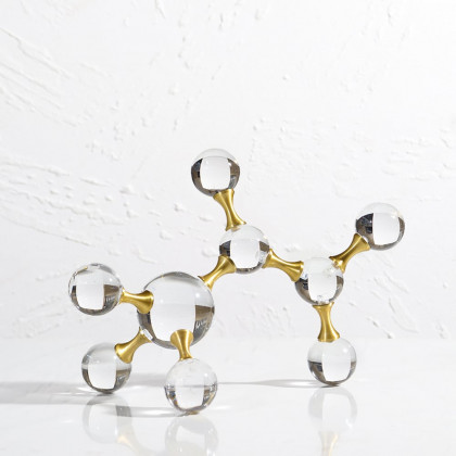 HMR - 9.8" Modern Crystal Ball Bubble Sculpture Decor Art 3D Molecular Ornament Living Room