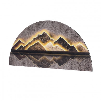HMR Modern Abstract LED Lighting Wall Decorative Painting Living Room Decorative - Multi-color, 31.5"W x 1.2"D x 15.7"H