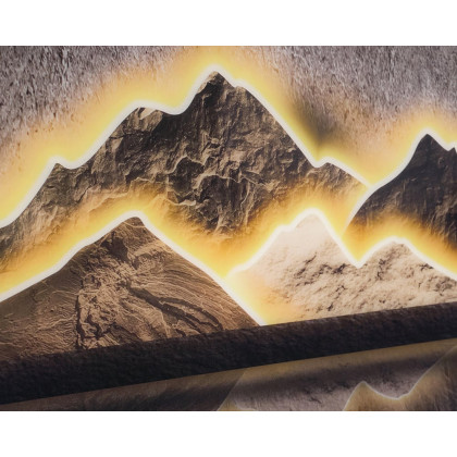 HMR Modern Abstract LED Lighting Wall Decorative Painting Living Room Decorative - Multi-color, 31.5"W x 1.2"D x 15.7"H