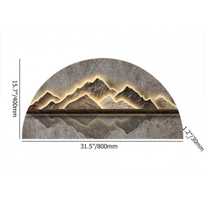 HMR Modern Abstract LED Lighting Wall Decorative Painting Living Room Decorative - Multi-color, 31.5"W x 1.2"D x 15.7"H