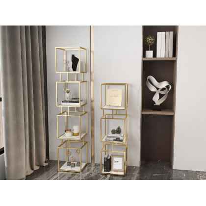 HMR Industrial Resin Abstract Sculpture Home Decorative Figurine Desk Art Decor - White
