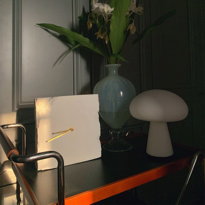 HMR - Modern Creative Old-fashioned Abstract Square White Desk Clock Home Table Decor