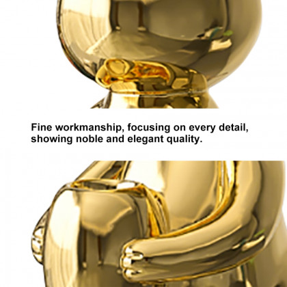 HMR - 16.1" Gold Shiny Resin Rabbit Statue Animal Art Decorative Sculpture Home Decor Vase