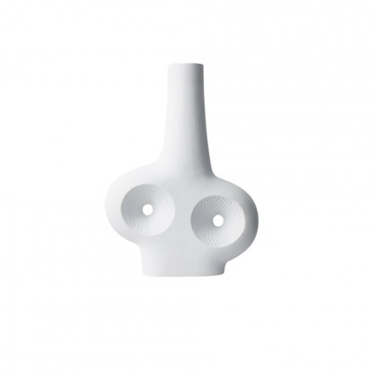 HMR Modern White Resin Flower Vase Sculpture Home Decorative Figurine Object Desk Decor Art - 12.2"