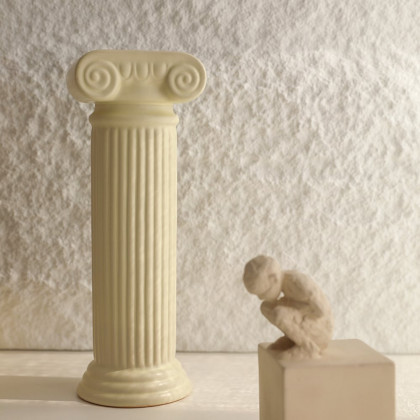 HMR - 2 Pieces Resin Roman Column Flower Vase Set Home Sculpture Decor Art Living Room Bedroom