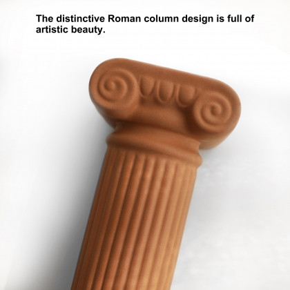 HMR - 2 Pieces Resin Roman Column Flower Vase Set Home Sculpture Decor Art Living Room Bedroom