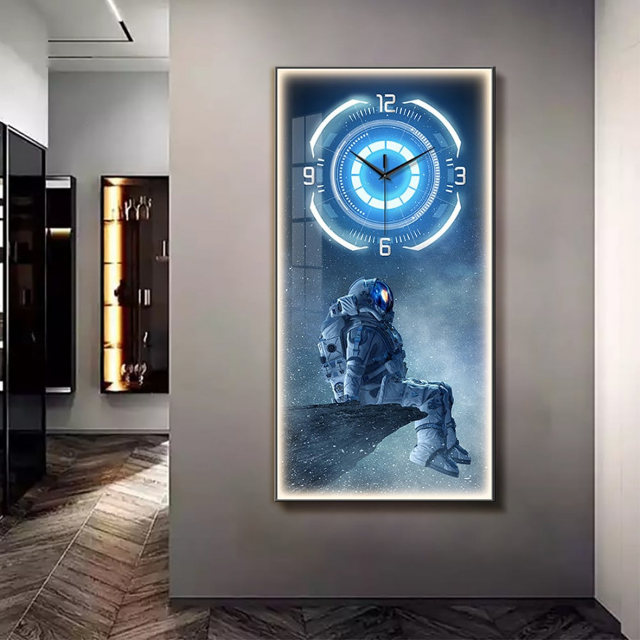 HMR - 39" Creative Sci-fi LED Wall Clock Lighting Wall Art Decoration
