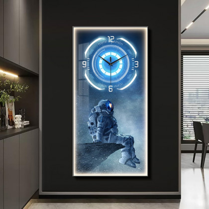 HMR - 39" Creative Sci-fi LED Wall Clock Lighting Wall Art Decoration
