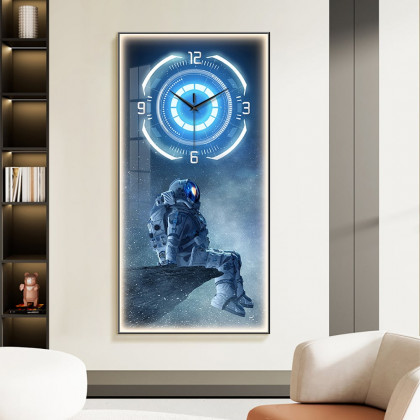 HMR - 39" Creative Sci-fi LED Wall Clock Lighting Wall Art Decoration