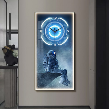 HMR - 39" Creative Sci-fi LED Wall Clock Lighting Wall Art Decoration
