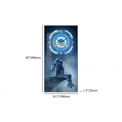 HMR - 39" Creative Sci-fi LED Wall Clock Lighting Wall Art Decoration
