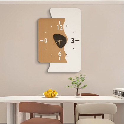 HMR - 29.5" Abstract Geometric 3D Silent Wall Clock Modern Decor Art Living Room Bedroom