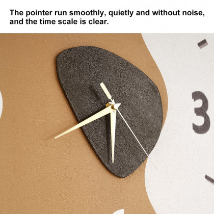 HMR - 29.5" Abstract Geometric 3D Silent Wall Clock Modern Decor Art Living Room Bedroom